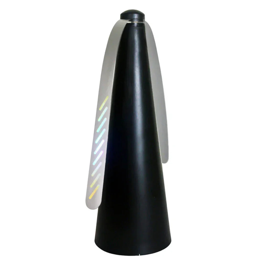 Sleek and portable fly repeller fan, an effective bug fan for patios, decks, and outdoor dining.