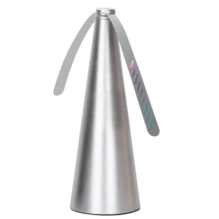 Essential picnic accessory: a quiet, portable fly repeller fan for undisturbed outdoor eating.