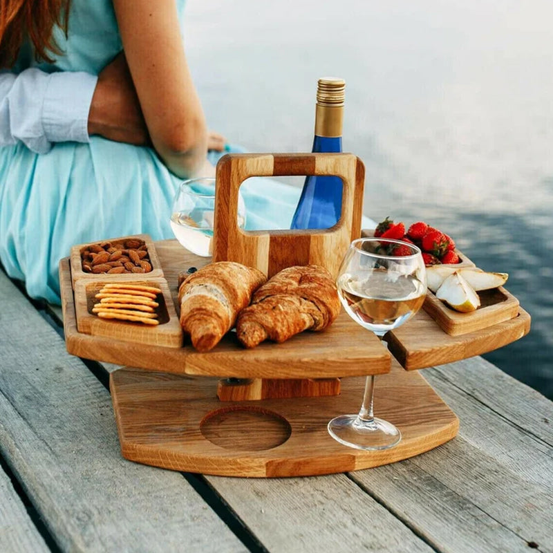 Lightweight portable snack table, perfect for beach trips or garden gatherings.