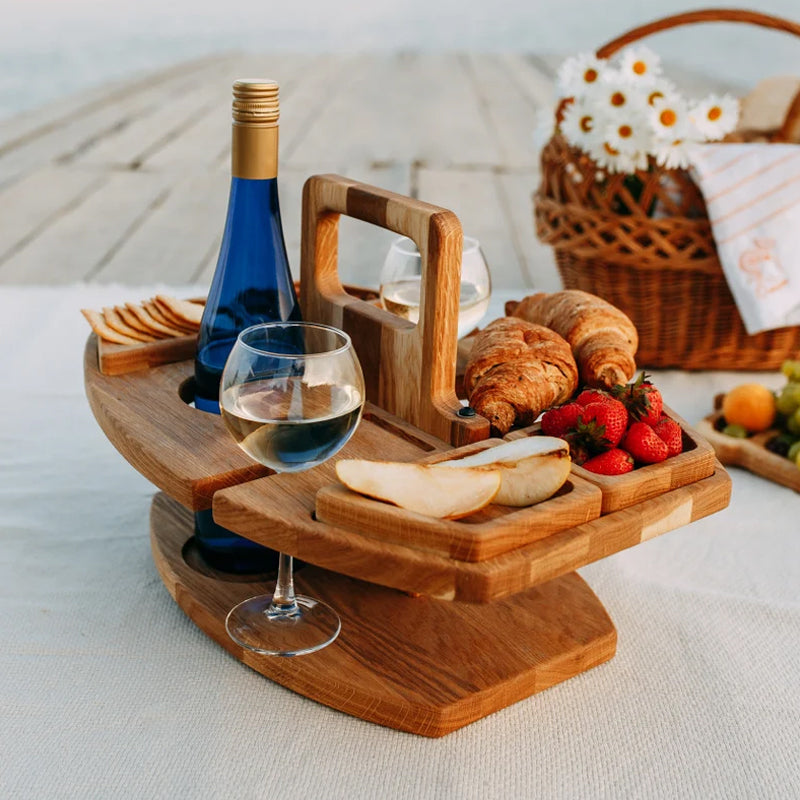 Quick-setup folding picnic table for easy outdoor dining and entertaining.