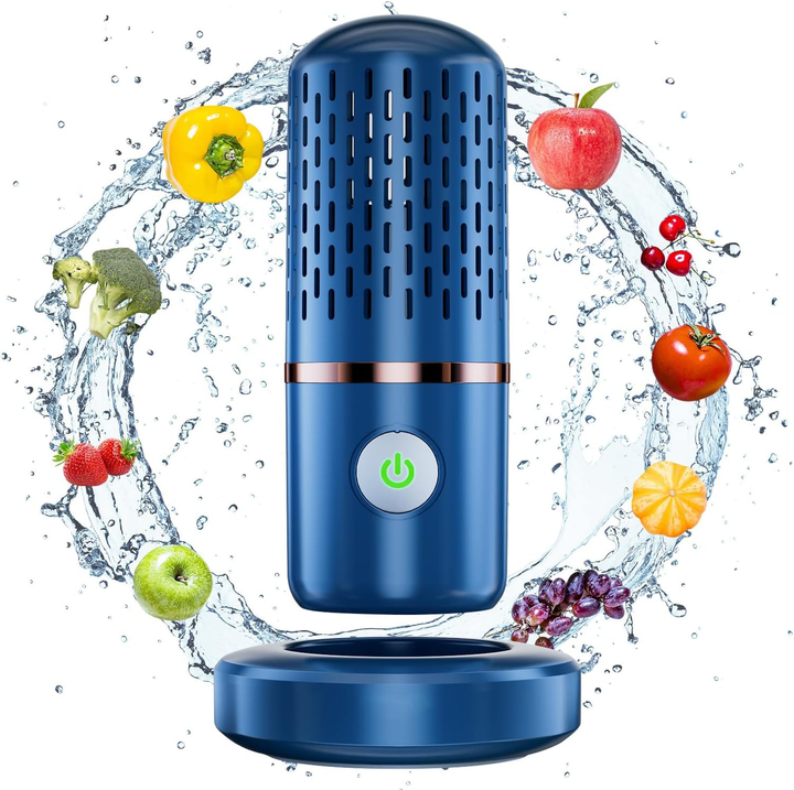 Modern kitchen gadget: Cordless fruit and vegetable washer. Efficiently cleans produce, removes residues for food safety.