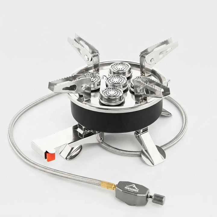 Durable outdoor cooking gas stove, high-output for quick meals on camping, hiking, and backpacking adventures.