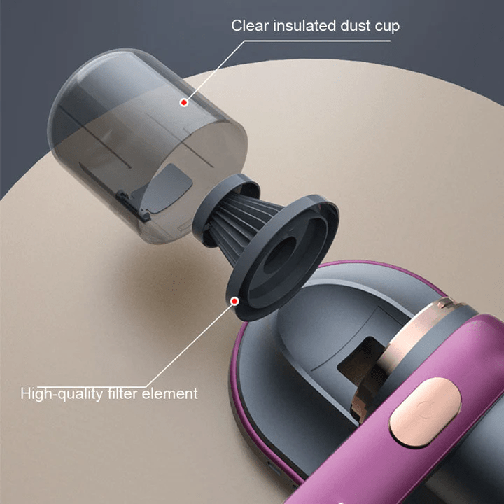 Sleek PowerVac portable high-frequency vacuum cleaner, ready for quick home & car dust removal.