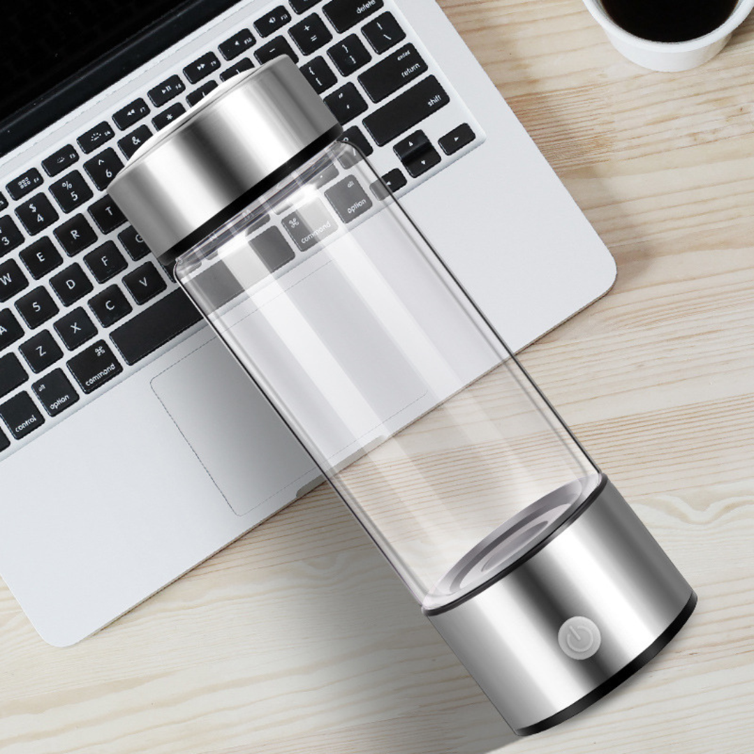 Modern portable hydrogen water generator, boosting daily health and hydration at home or office.