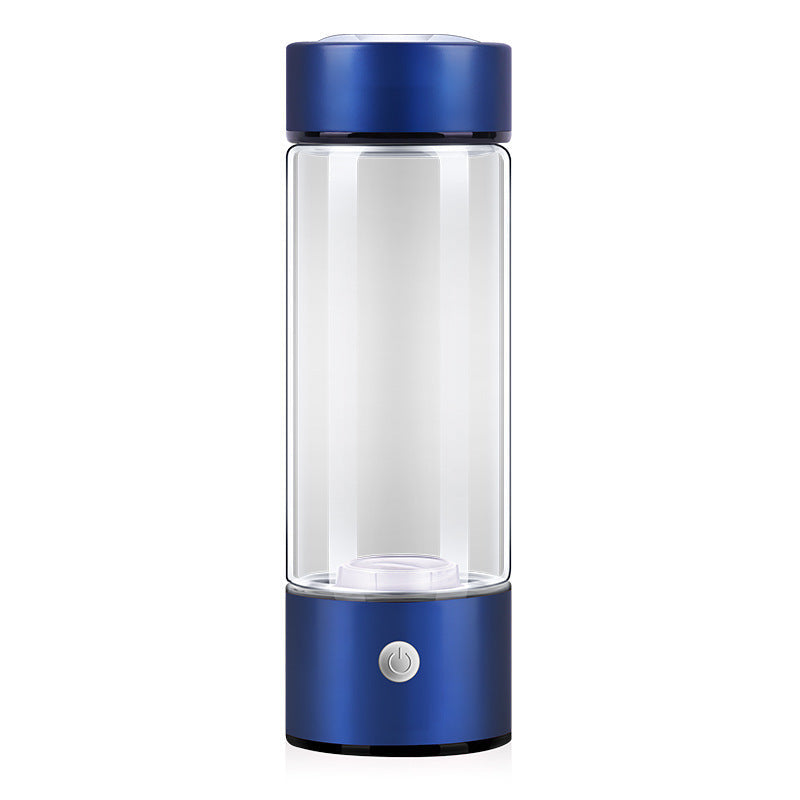 Ergonomic portable hydrogen water generator, crafted from durable borosilicate glass for everyday use.