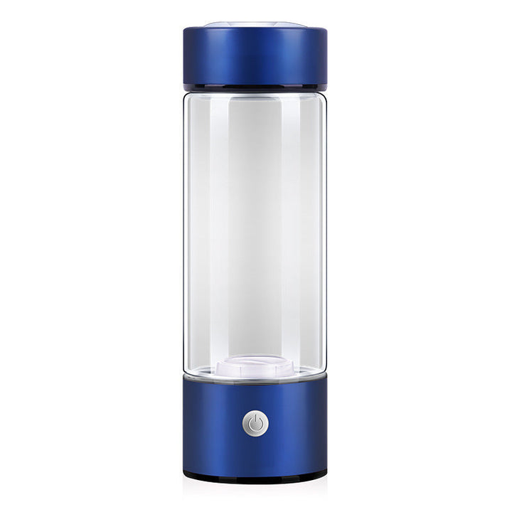Ergonomic portable hydrogen water generator, crafted from durable borosilicate glass for everyday use.