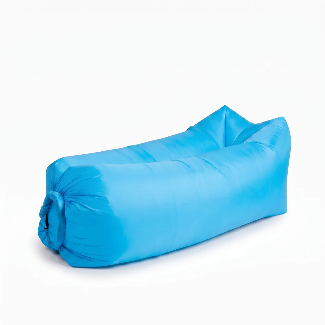Unisex portable inflatable air sofa, versatile outdoor seating for travel, camping, and garden relaxation.