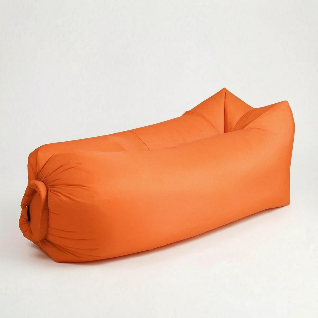 Casual inflatable air lounger for outdoor seating, perfect for beach, park, and camping relaxation.