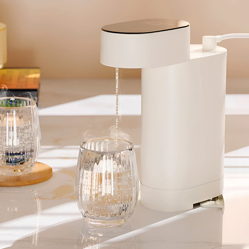 Portable instant hot & cold water dispenser, ideal for home, office, or travel. Fast heating.