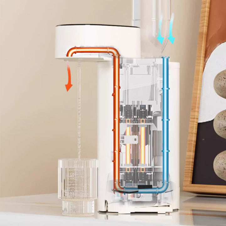 Versatile portable hot & cold water dispenser for instant beverages. QuickHeat for home & travel.