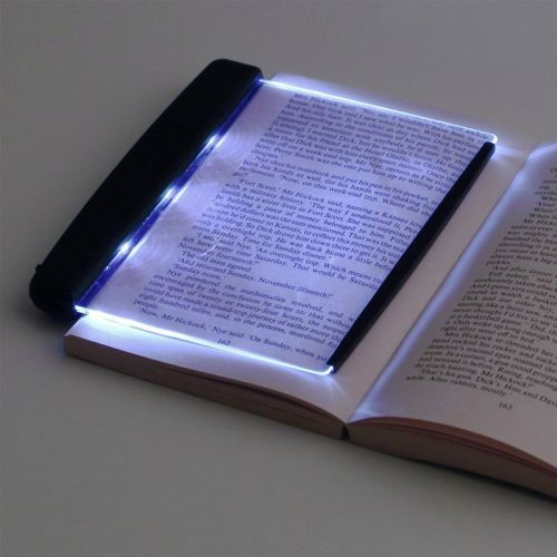 Portable LED book light for reading in bed or on desks. Eye-caring clip-on lamp, perfect for travel & study.