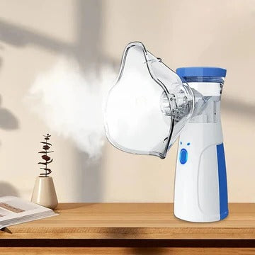 Portable mesh nebulizer for adults & kids, offering respiratory relief and asthma aid.
