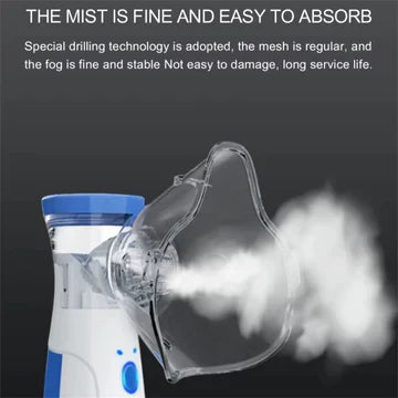 Easy-to-use portable mesh nebulizer for respiratory care, ideal for home or travel.