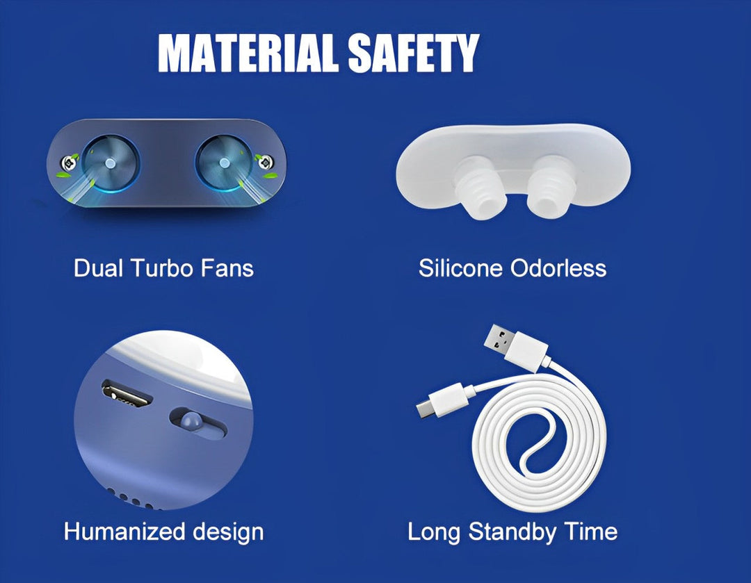 Revolutionary portable micro CPAP device for sleep apnea & anti-snoring; a compact breathing solution.