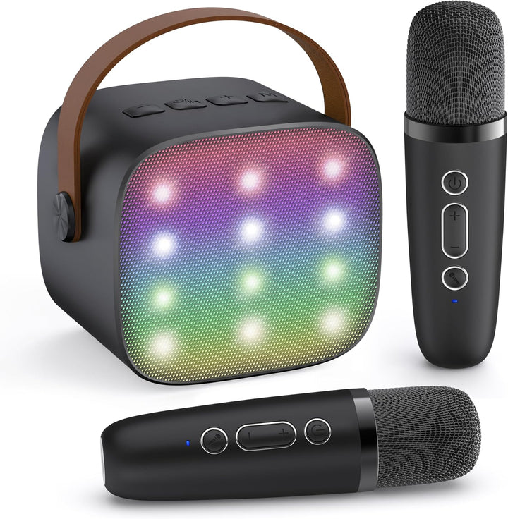 Veylo Portable Karaoke Machine with wireless microphones and a voice changer for creative fun