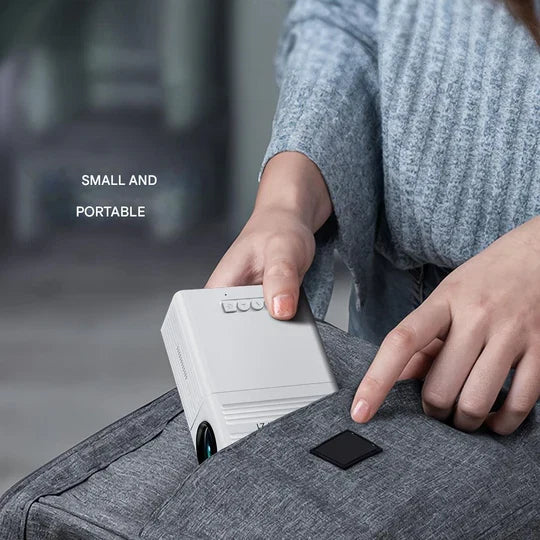 Bright 3000 lumens mini projector, ideal for home theater, movies, and gaming. HDMI & USB connectivity.