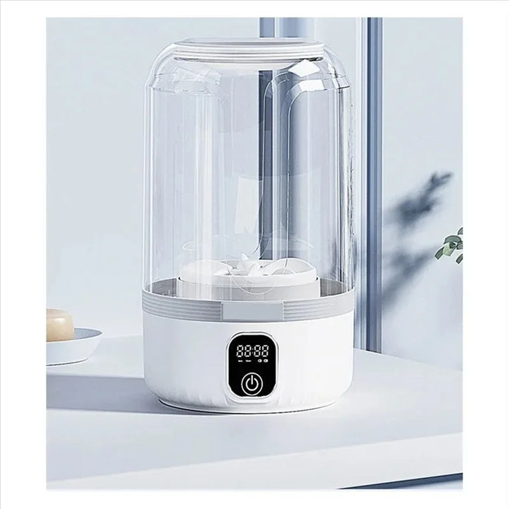 Travel-friendly mini washer with LED display, perfect for delicates and small laundry loads