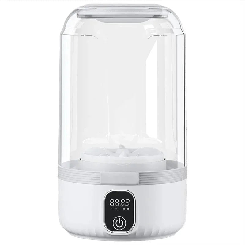 Portable mini washing machine with LED display, ideal for travel and small garments