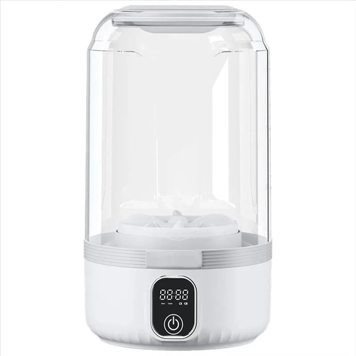 Portable mini washing machine with LED display, ideal for travel and small garments