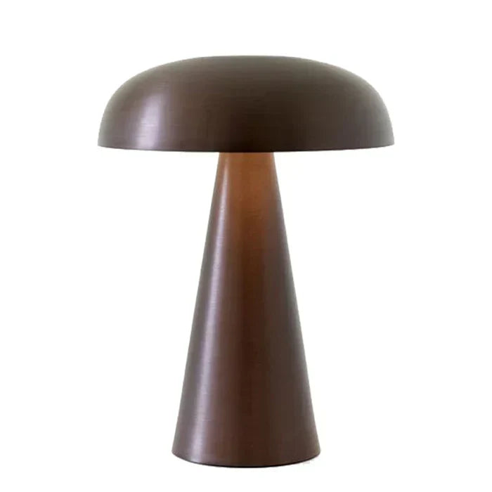 Versatile ShroomLite mushroom lamp, portable for indoor ambient lighting.