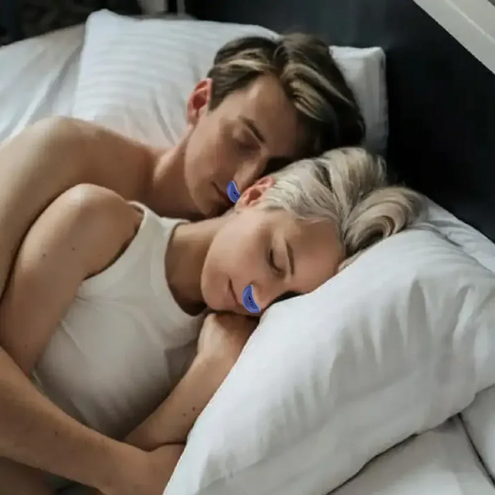 Sleek portable nasal air circulator. Micro CPAP alternative designed for enhanced sleep, anti-snoring & travel.
