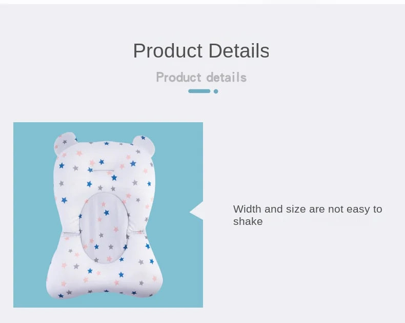 Safe & comfortable non-slip infant bath mat. Portable design provides excellent bath support for babies.