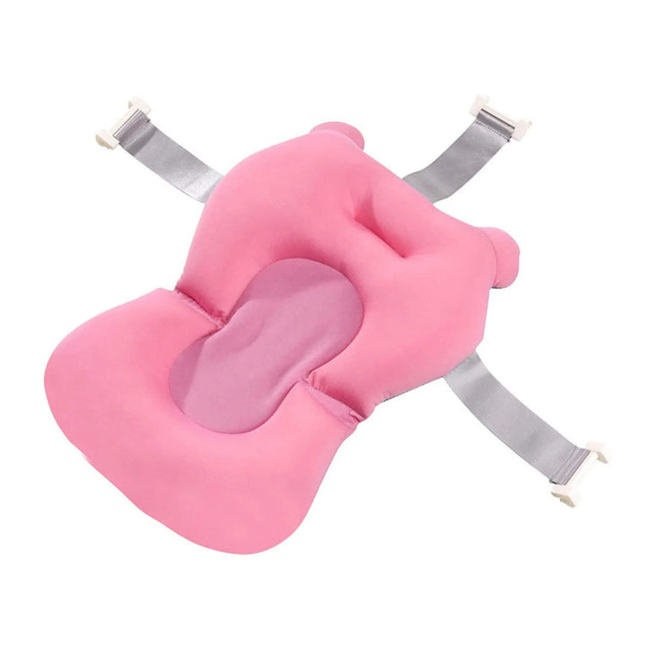 Comfortable non-slip baby bath mat, offering secure bath support for infants & newborns. Portable & safe.
