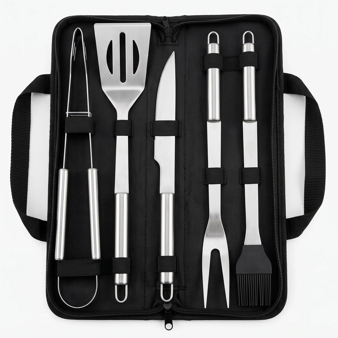 High-quality outdoor grilling tools for delicious BBQ meals, perfect for any backyard chef.
