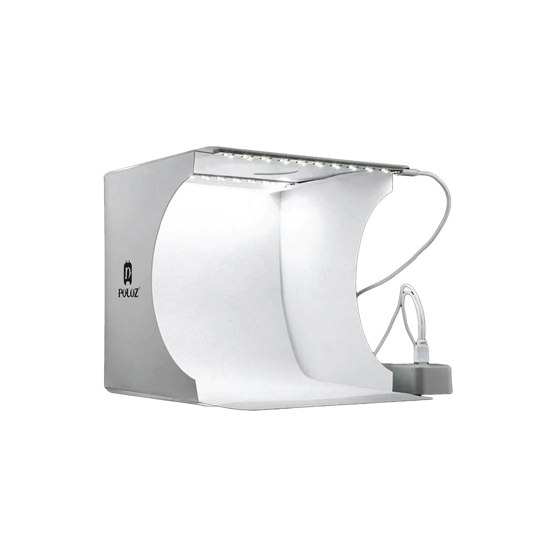 Portable photo studio light box with LED lighting for product photography. Ideal for e-commerce & small business.