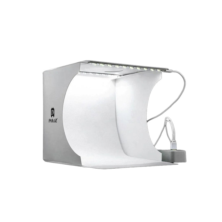 Portable photo studio light box with LED lighting for product photography. Ideal for e-commerce & small business.