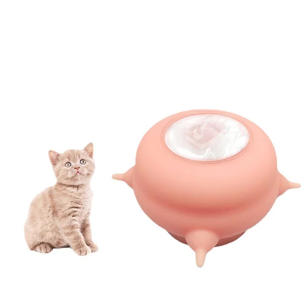 Travel-ready kitten water/milk bowl, compact & leak-proof pet feeder, ideal for small cats on the go.