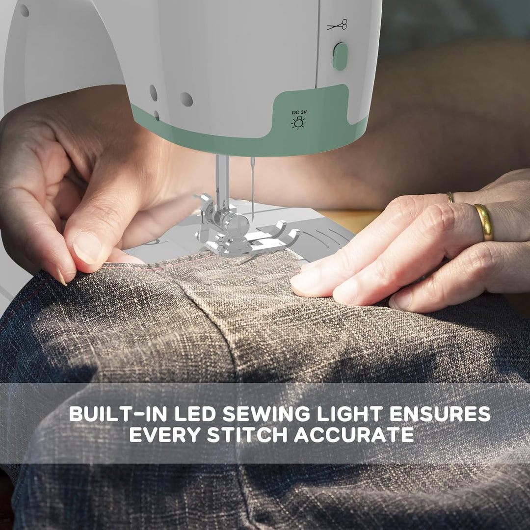 StitchPro compact appliance for DIY projects, featuring an extension table and easy operation.