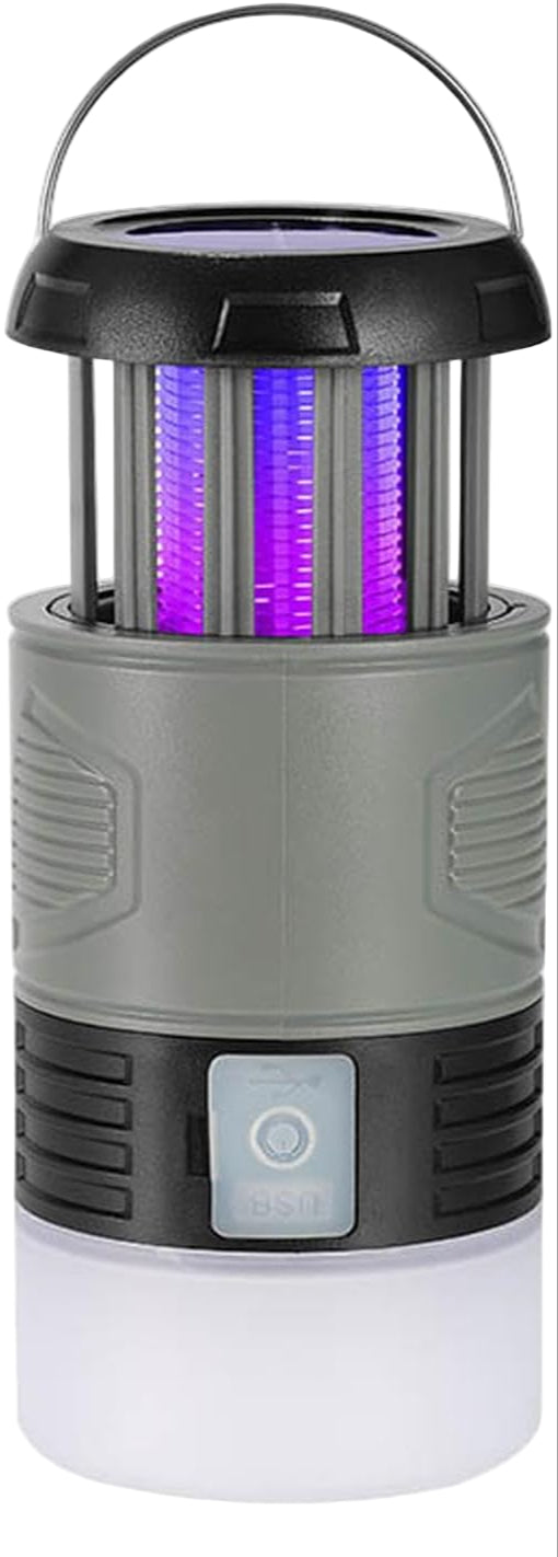 Zynora Solar Fly Trap Light in a garden setting, effectively repelling bugs and providing outdoor lighting
