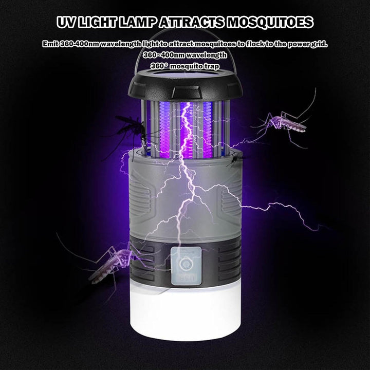 Zynora Portable Solar Fly Trap Light demonstrating its compact design, ideal for portable pest control