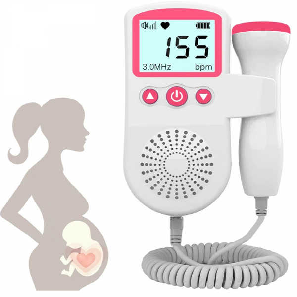 Portable sound amplifier with sensor wand & LCD display for enhanced sound detection.