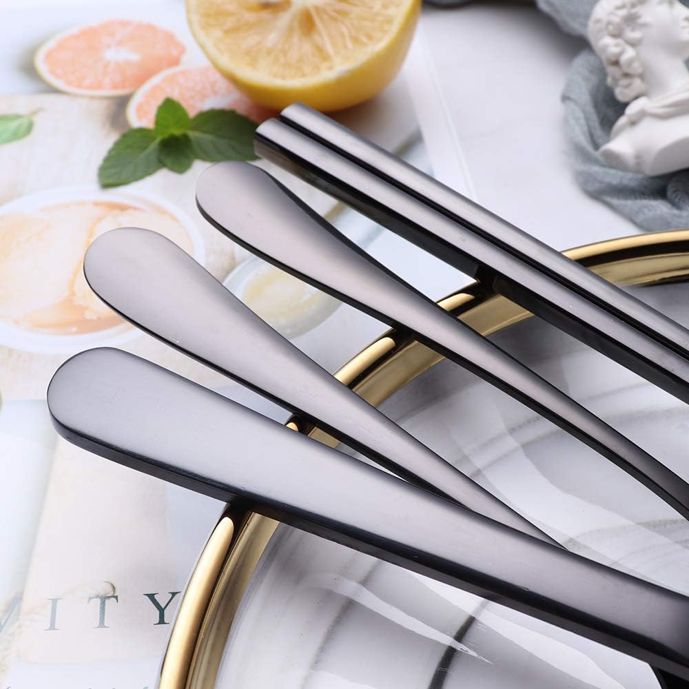 Complete portable stainless steel cutlery set in its travel case, perfect for kitchen, travel, and outdoor activities