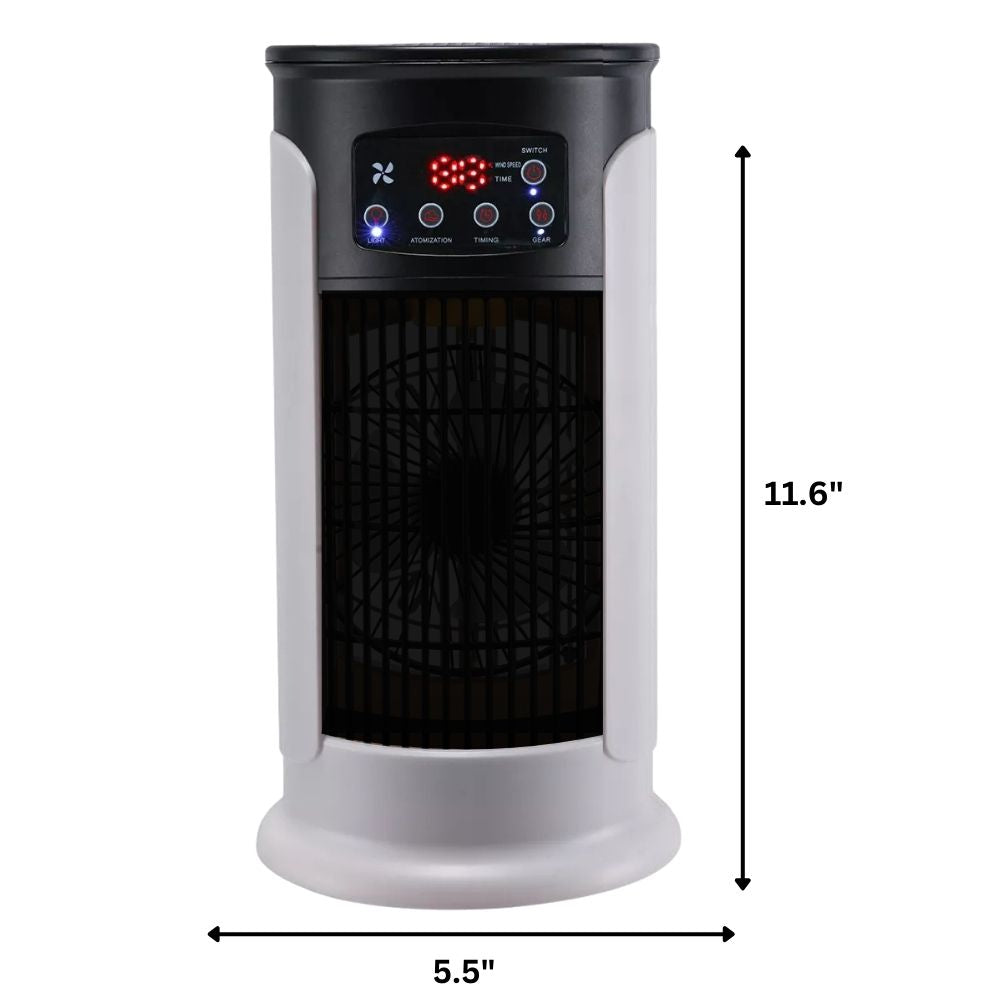 Compact portable AC unit, a versatile indoor room cooler with humidifier, perfect for personal cooling without a window.