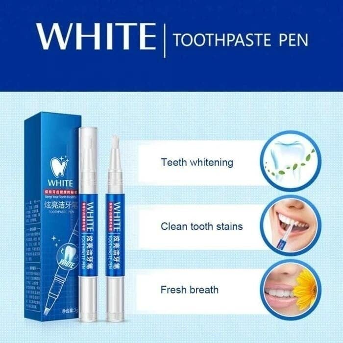 Easy-to-use whitening pen for a bright smile. Natural formula provides effective stain removal & dental care.