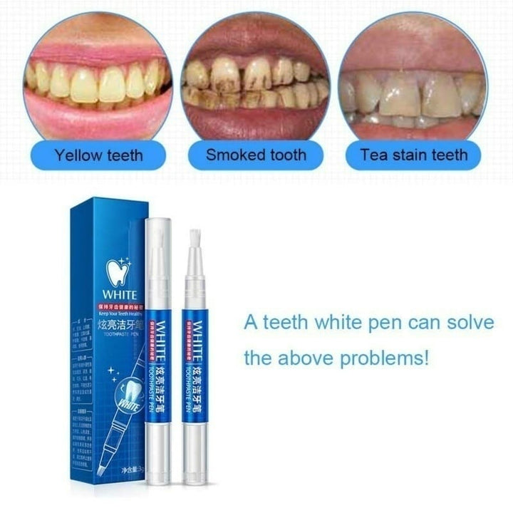 Achieve a brighter smile with this portable teeth whitening pen. Natural gel targets stains for effective oral care.