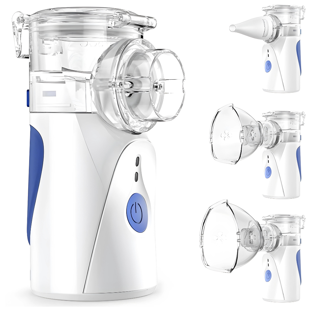 AirEase ultrasonic nebulizer: a portable inhaler for respiratory relief, asthma aid & family wellness.