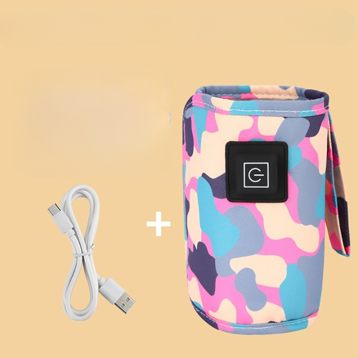 Thermal portable baby bottle warmer for travel, ensuring warm milk for infant feeding anytime, anywhere.