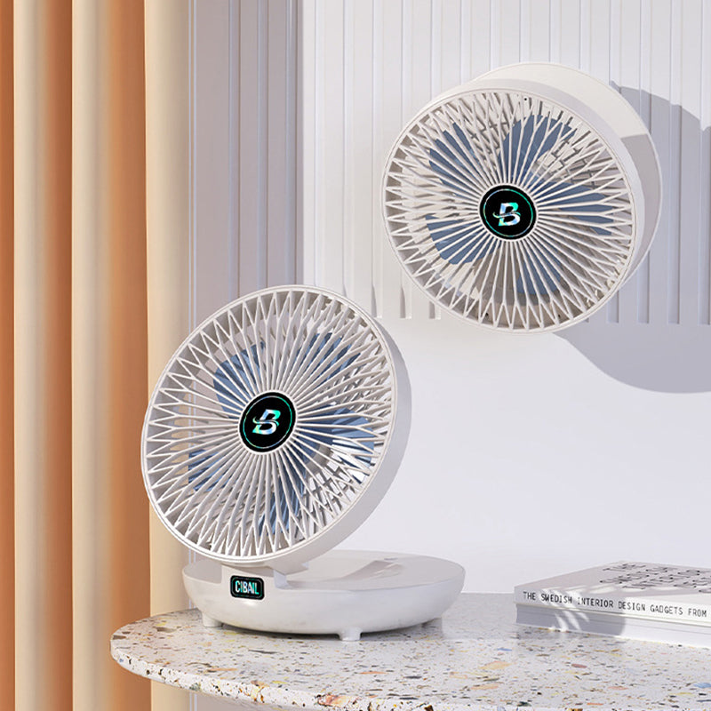 Portable USB rechargeable mini foldable fan for personal cooling & travel.