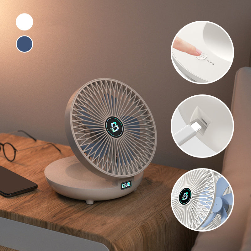 Foldable USB mini fan, ideal for quiet personal cooling at your desk or while traveling.