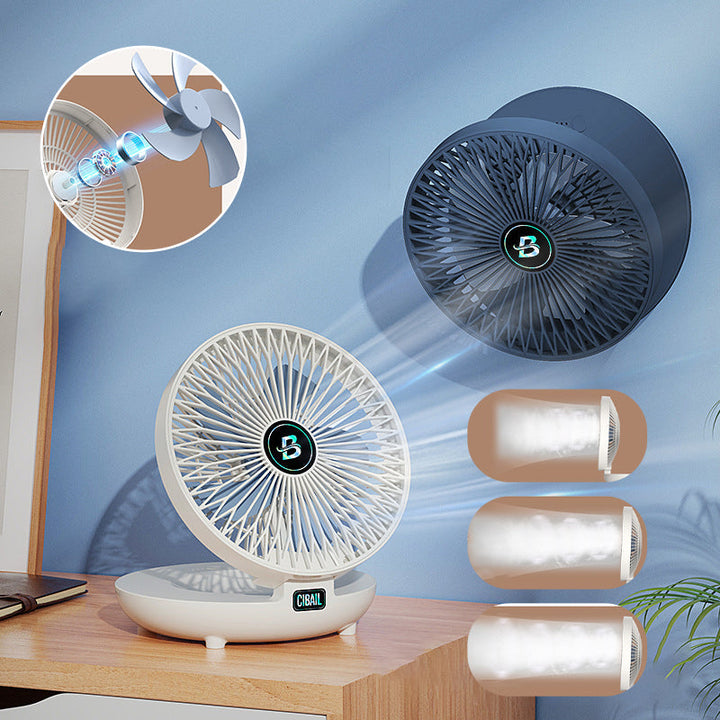 Rechargeable mini fan, highly portable for summer essentials, travel, or a cool desk.