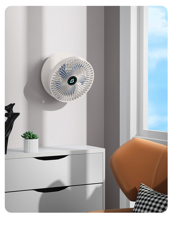 CoolBreeze portable mini fan, USB powered, foldable design for easy travel & desk use.