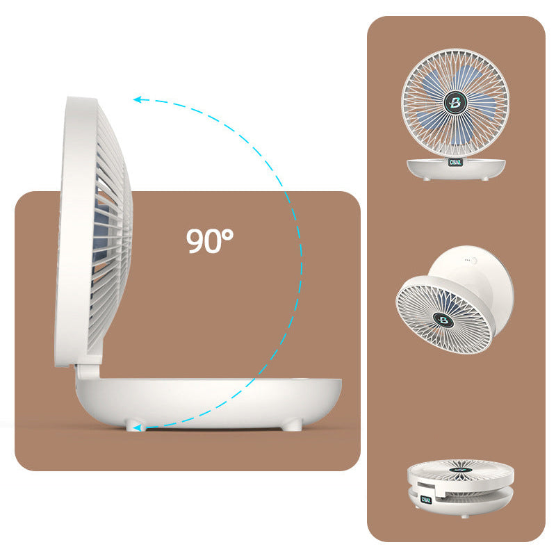 Foldable USB mini fan delivers personal cooling, perfect for desk, travel, or outdoor summer heat.