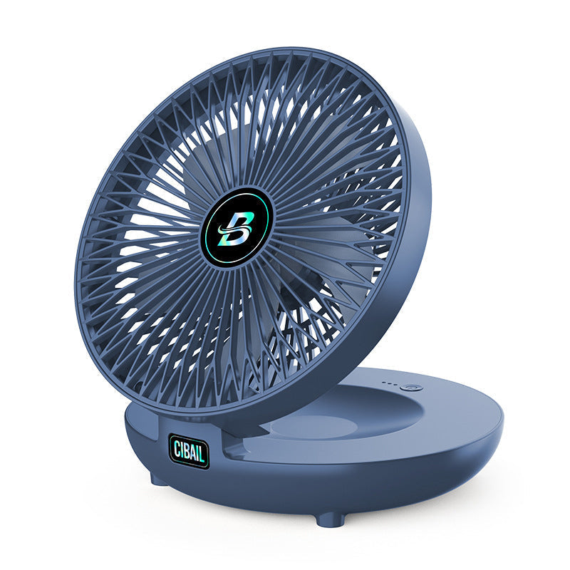 Mini foldable desk fan with USB charging, a quiet & essential personal cooling device for summer.