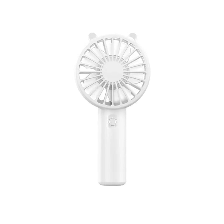 Versatile portable fan, USB charged, an essential cooling device for hot summer days.