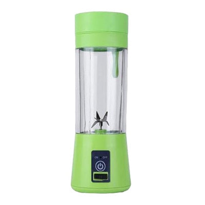 Vibrant green USB rechargeable travel smoothie blender. Enjoy healthy fruit shakes & protein drinks on-the-go.