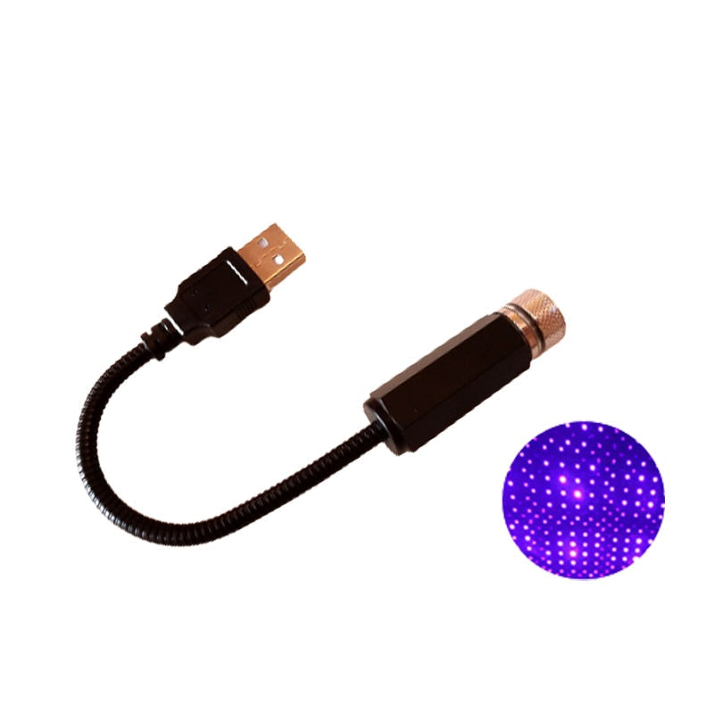 Decorative StarGlow portable star projector, offering a mesmerizing starry night light for any room or vehicle.